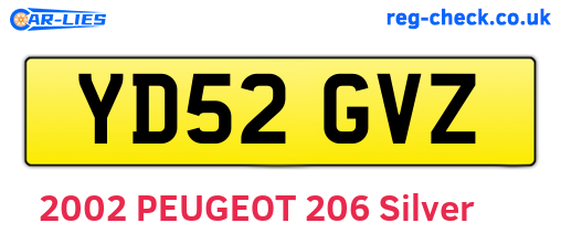 YD52GVZ are the vehicle registration plates.