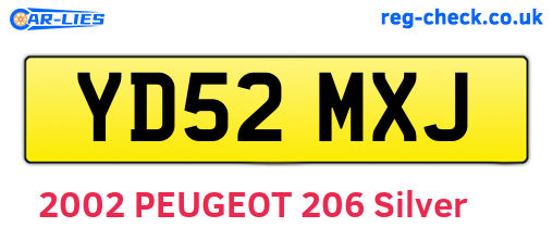 YD52MXJ are the vehicle registration plates.