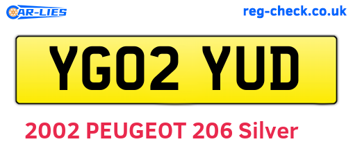 YG02YUD are the vehicle registration plates.
