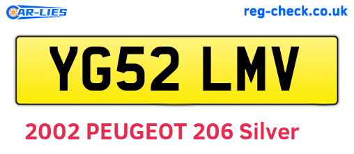 YG52LMV are the vehicle registration plates.