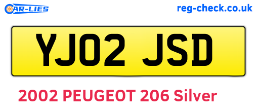 YJ02JSD are the vehicle registration plates.