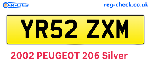 YR52ZXM are the vehicle registration plates.