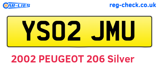 YS02JMU are the vehicle registration plates.