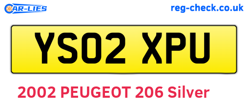 YS02XPU are the vehicle registration plates.