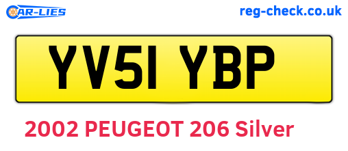 YV51YBP are the vehicle registration plates.