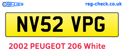 NV52VPG are the vehicle registration plates.