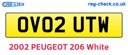 OV02UTW are the vehicle registration plates.
