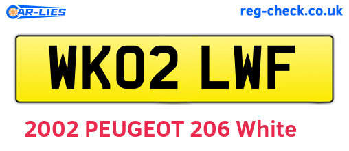 WK02LWF are the vehicle registration plates.