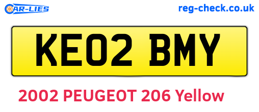 KE02BMY are the vehicle registration plates.