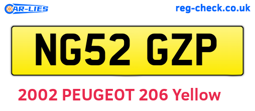 NG52GZP are the vehicle registration plates.