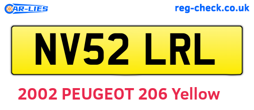 NV52LRL are the vehicle registration plates.