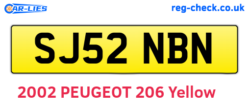 SJ52NBN are the vehicle registration plates.