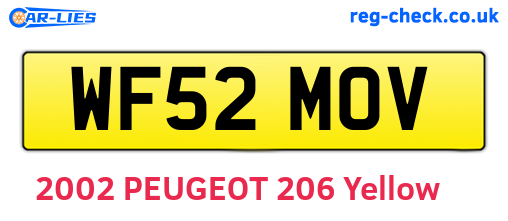 WF52MOV are the vehicle registration plates.