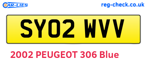 SY02WVV are the vehicle registration plates.