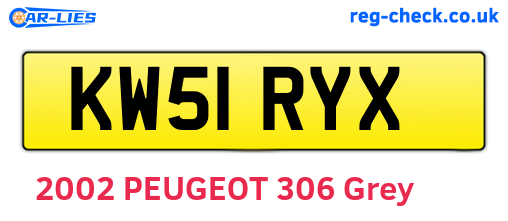 KW51RYX are the vehicle registration plates.