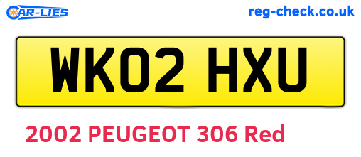 WK02HXU are the vehicle registration plates.