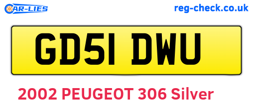 GD51DWU are the vehicle registration plates.