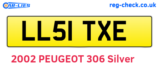 LL51TXE are the vehicle registration plates.