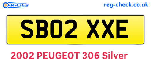 SB02XXE are the vehicle registration plates.