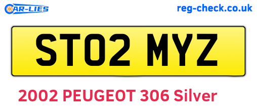 ST02MYZ are the vehicle registration plates.