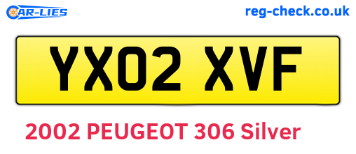 YX02XVF are the vehicle registration plates.