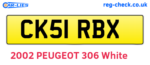 CK51RBX are the vehicle registration plates.