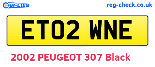 ET02WNE are the vehicle registration plates.