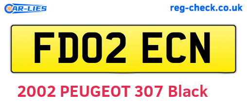 FD02ECN are the vehicle registration plates.