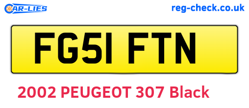 FG51FTN are the vehicle registration plates.
