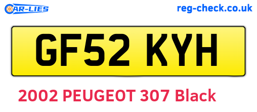 GF52KYH are the vehicle registration plates.