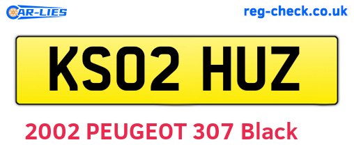 KS02HUZ are the vehicle registration plates.