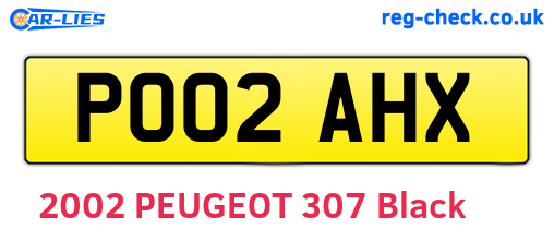 PO02AHX are the vehicle registration plates.