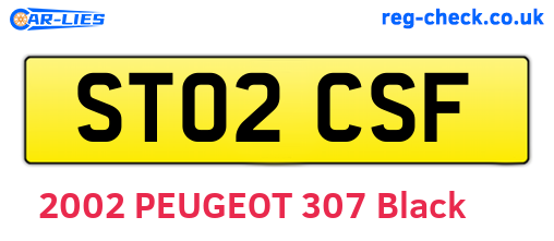 ST02CSF are the vehicle registration plates.