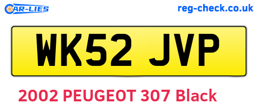 WK52JVP are the vehicle registration plates.