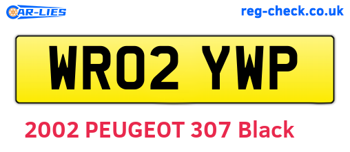 WR02YWP are the vehicle registration plates.