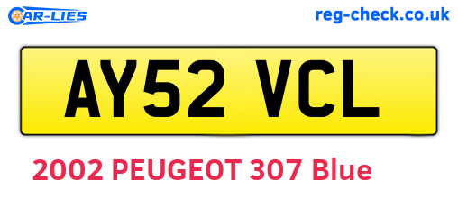 AY52VCL are the vehicle registration plates.