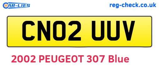 CN02UUV are the vehicle registration plates.