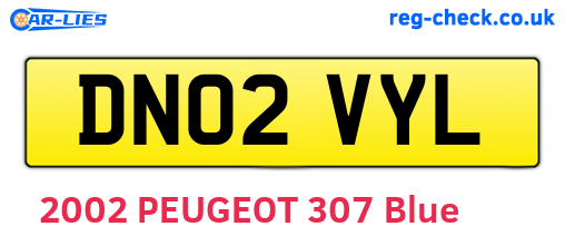 DN02VYL are the vehicle registration plates.