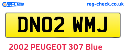 DN02WMJ are the vehicle registration plates.