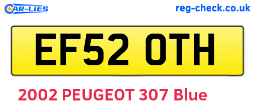 EF52OTH are the vehicle registration plates.
