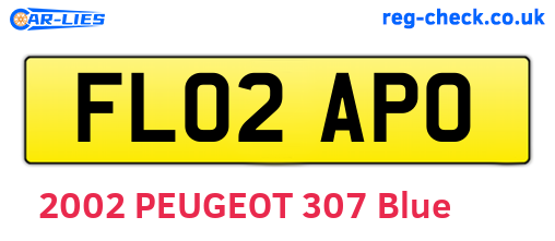 FL02APO are the vehicle registration plates.
