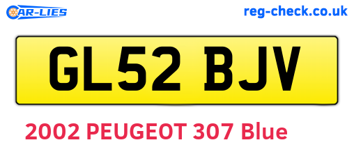 GL52BJV are the vehicle registration plates.