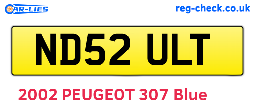 ND52ULT are the vehicle registration plates.