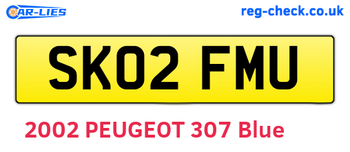 SK02FMU are the vehicle registration plates.