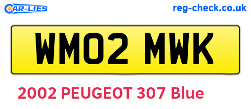 WM02MWK are the vehicle registration plates.