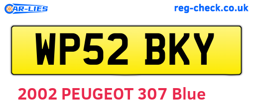 WP52BKY are the vehicle registration plates.