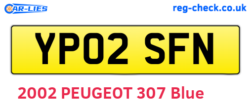 YP02SFN are the vehicle registration plates.