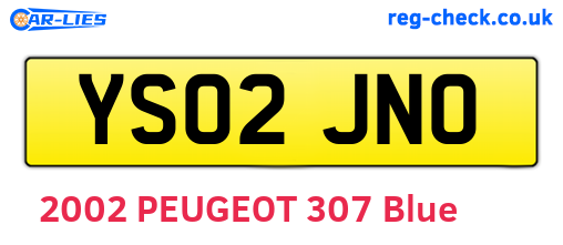 YS02JNO are the vehicle registration plates.