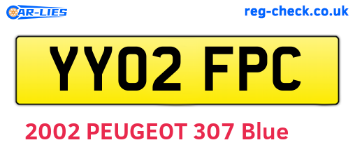 YY02FPC are the vehicle registration plates.