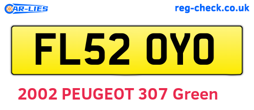 FL52OYO are the vehicle registration plates.